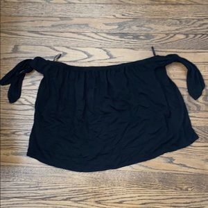 NWT Express Flowy Crop Top with Tie Arm Detail